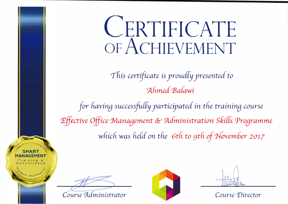 Effective Office Management Certificate